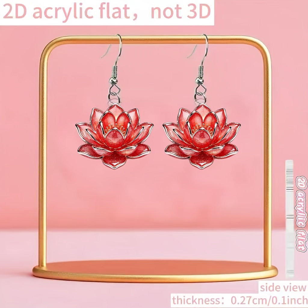 Women's Vintage Lotus Tassel Earrings, Unique Design